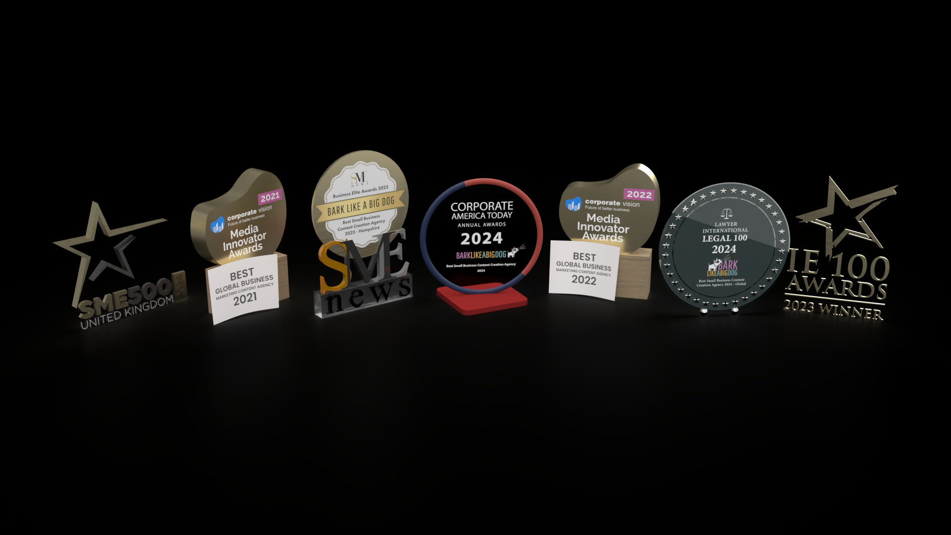 Image showing all the awards we've won